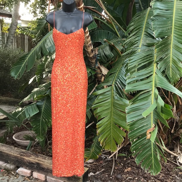 Cache sequin silk tangerine dream - Picture 1 of 14